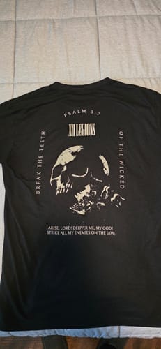 Customer photo review of PSALM 3:7 T-shirt