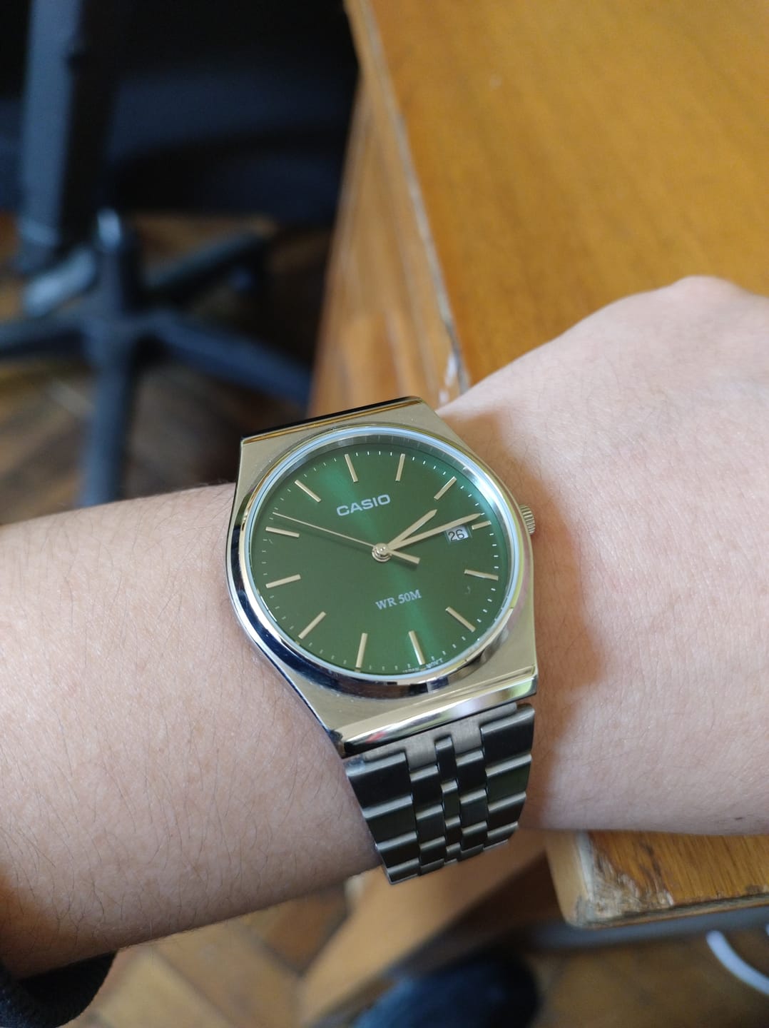 Customer photo review of Reloj Casio Análogo MTP-B145D-3AV Verde 35mm