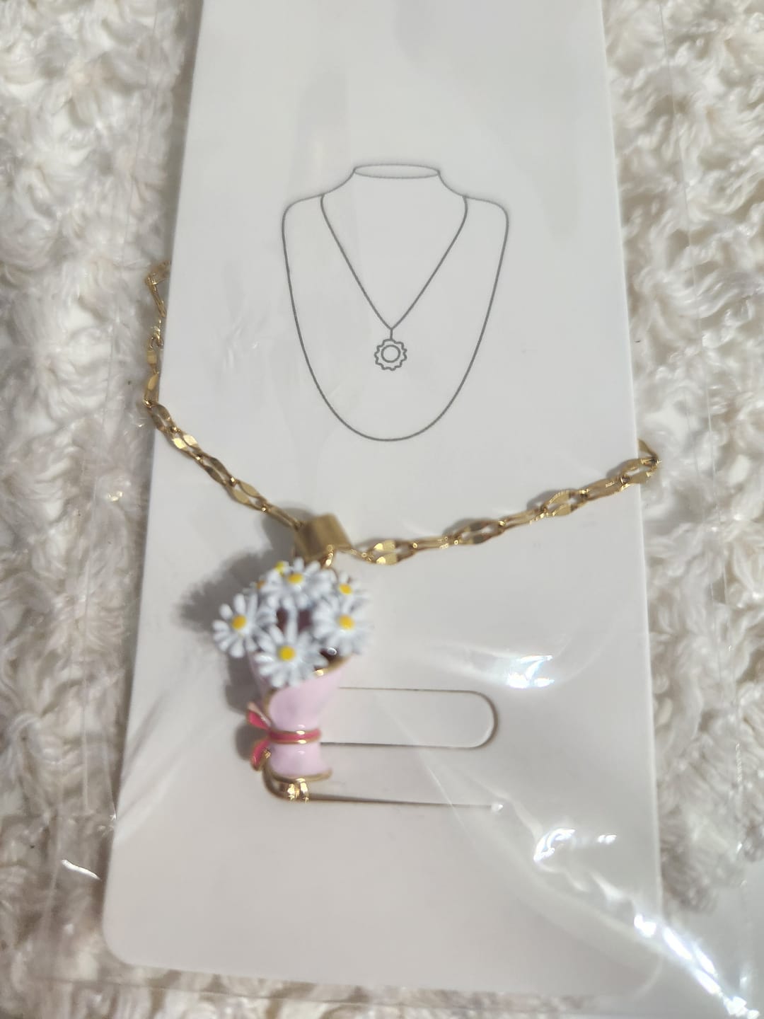 Customer photo review of Kolye - Çelik - Seramik El Boyama 18K Gerçek Altın Kaplama MLZ0046