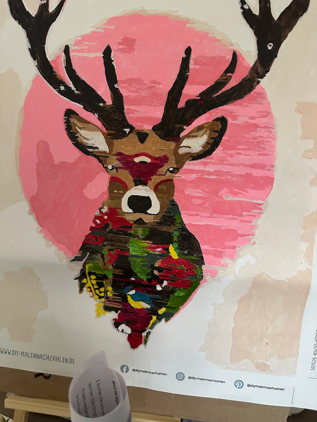 Customer photo review of Malen nach Zahlen - Hirsch - Artist's Edition - by Anneke Schipper