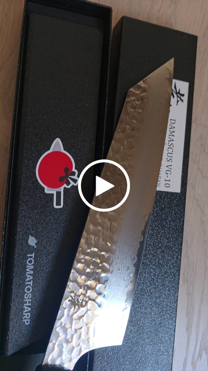 Customer video review of SAKAI TAKAYUKI Nanairo VG10 Damascus Sumikin Bunka 190 mm