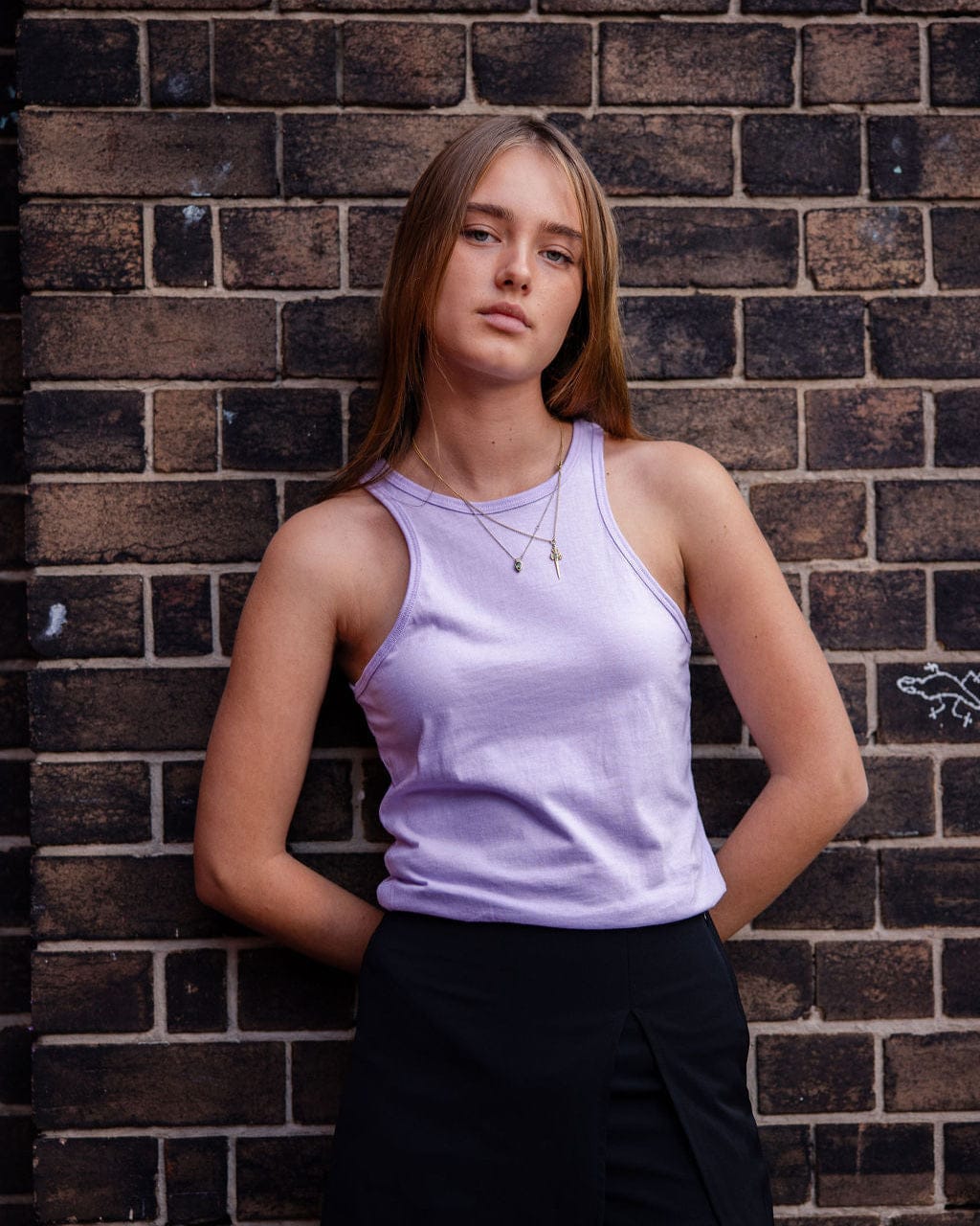 Customer photo review of Women's Racer Neck Tank