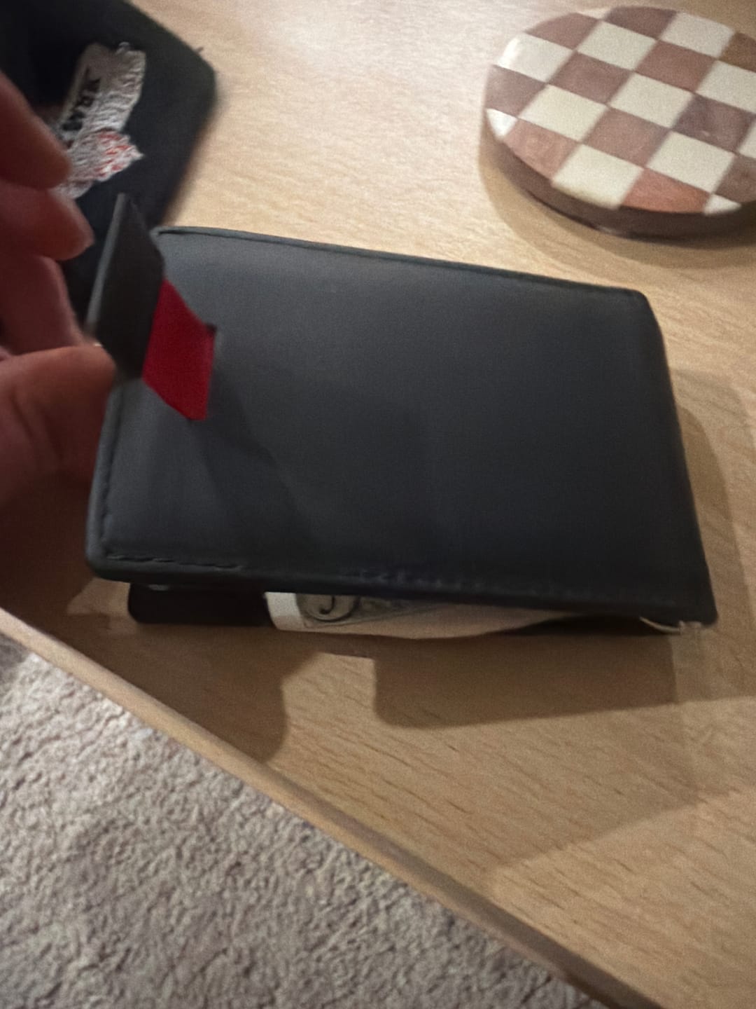 Customer photo review of 80Eighty® Matte Black Leather Wallet