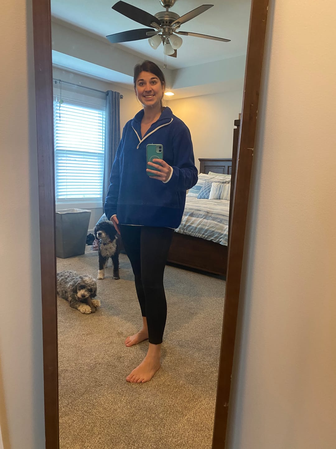 Customer photo review of Weekend Ready Pullover In Royal - Reg & Curvy