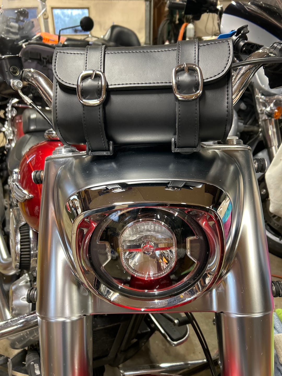 Customer photo review of 2L - Armor Plain Leather Motorcycle Tool Bag for Harley Davidson