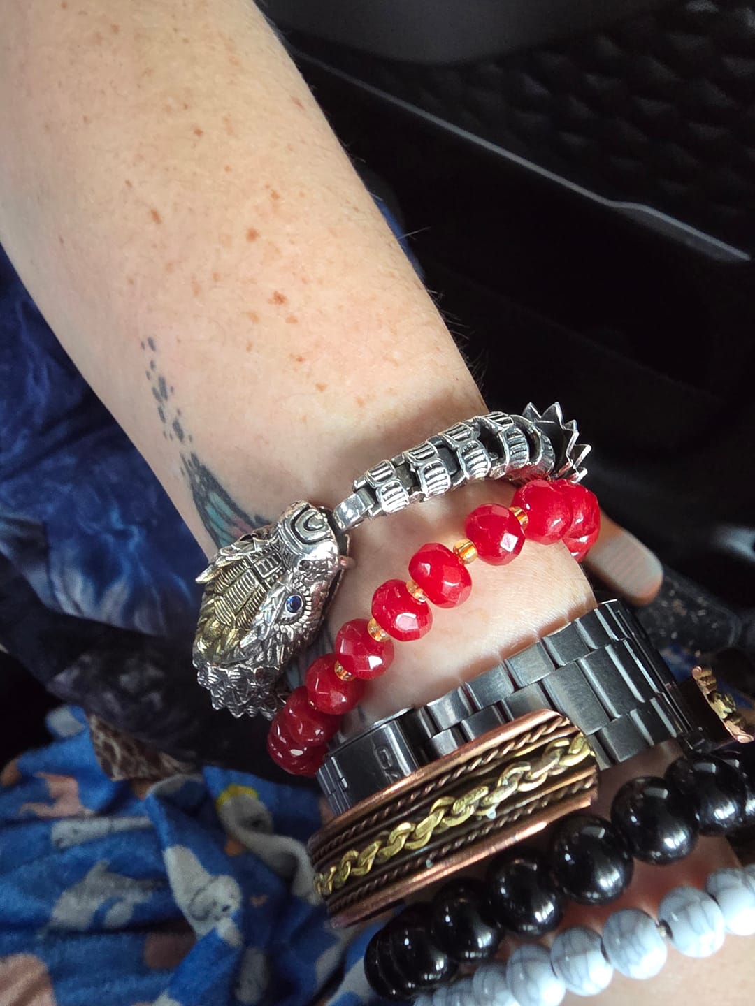 Customer photo review of JÖRMUNGANDR - The World Serpent Bracelet | Handcrafted Stainless Steel Viking Jewelry