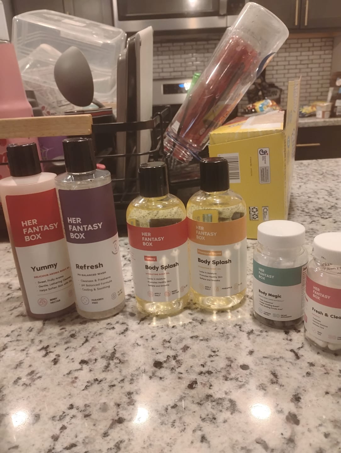 Customer photo review of Body Splash - Skin Smoothing Body Oil  (Pineapple Creme)