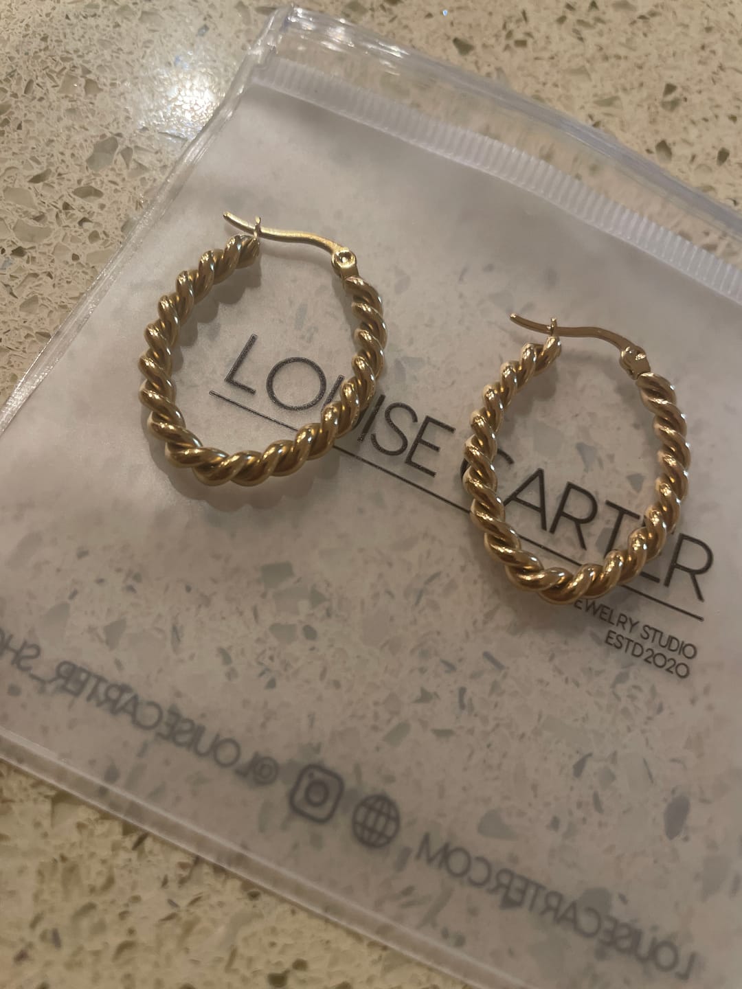 Customer photo review of Missoma Earrings