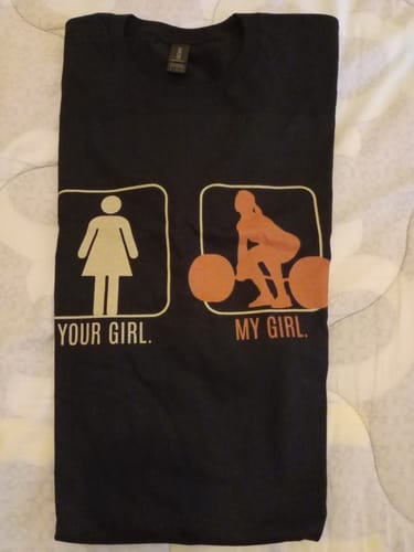 Customer photo review of MY GIRL DEADLIFT T-SHIRT