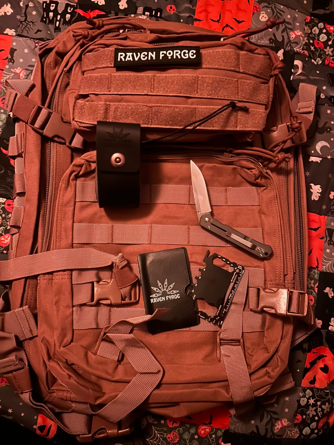 Customer photo review of Raven Forge Khaki Backpack