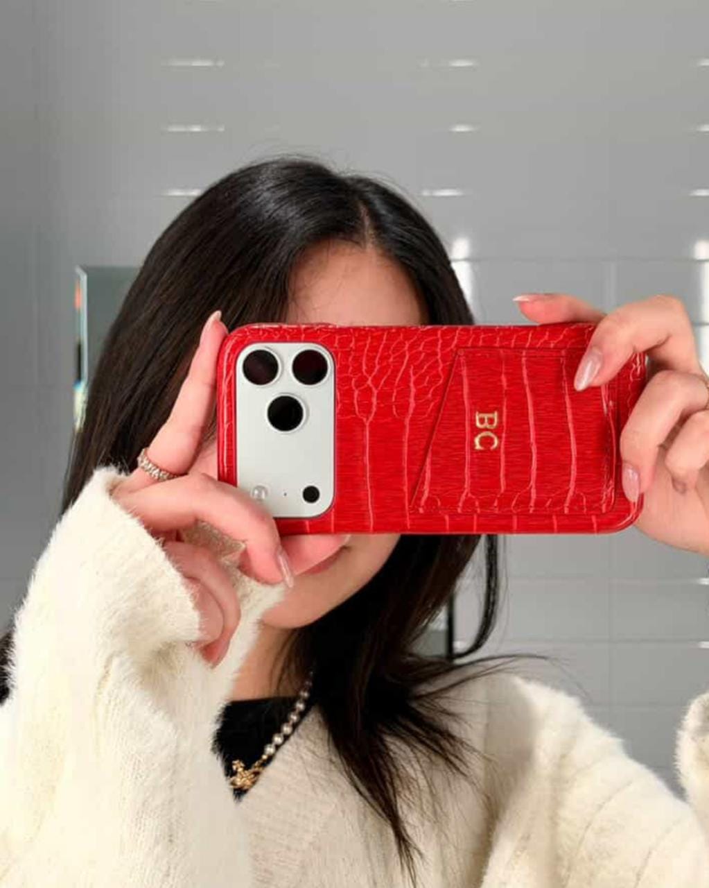 Customer photo review of Case Card Croco Hot