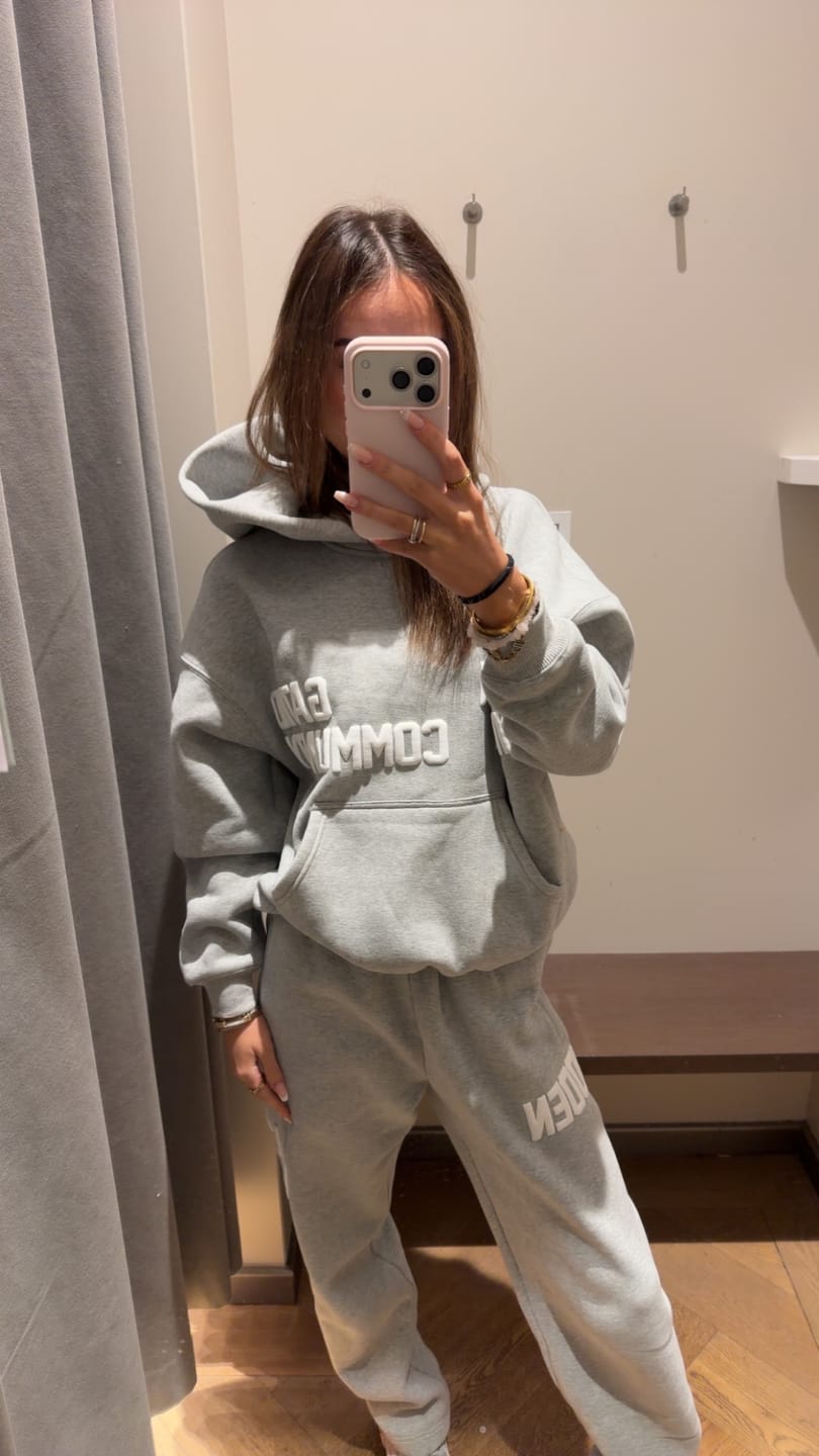 Customer photo review of GATED COMMUNITY HOODIE MEDIUM GREY