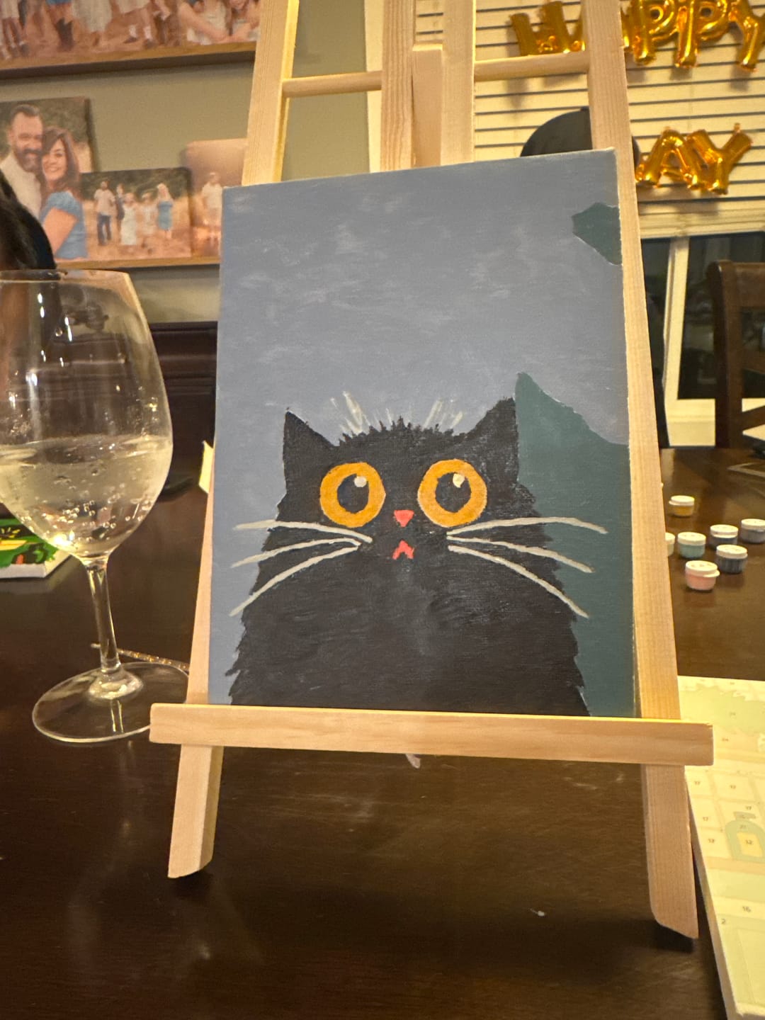 Customer photo review of 6 Mini Paintings - Crazy Cat Set