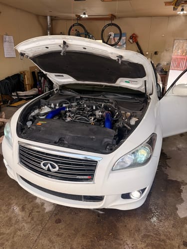 Customer photo review of HPS Shortram Air Intake Kit 2014-2019 Infiniti Q70 5.6L V8, Includes Heat Shield, 827-688