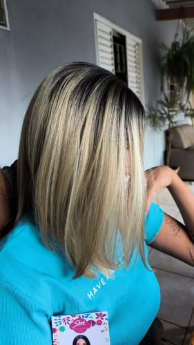 Customer photo review of Lace Front Tela HD Lovenna Loira - Repartição Livre 13x4