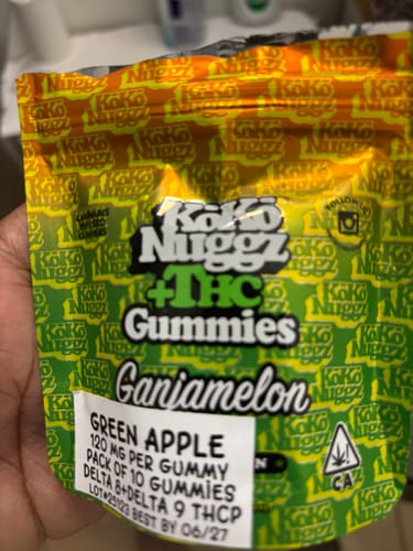 Customer photo review of Green Apple THC GUMMIES 1200mg 10 CT