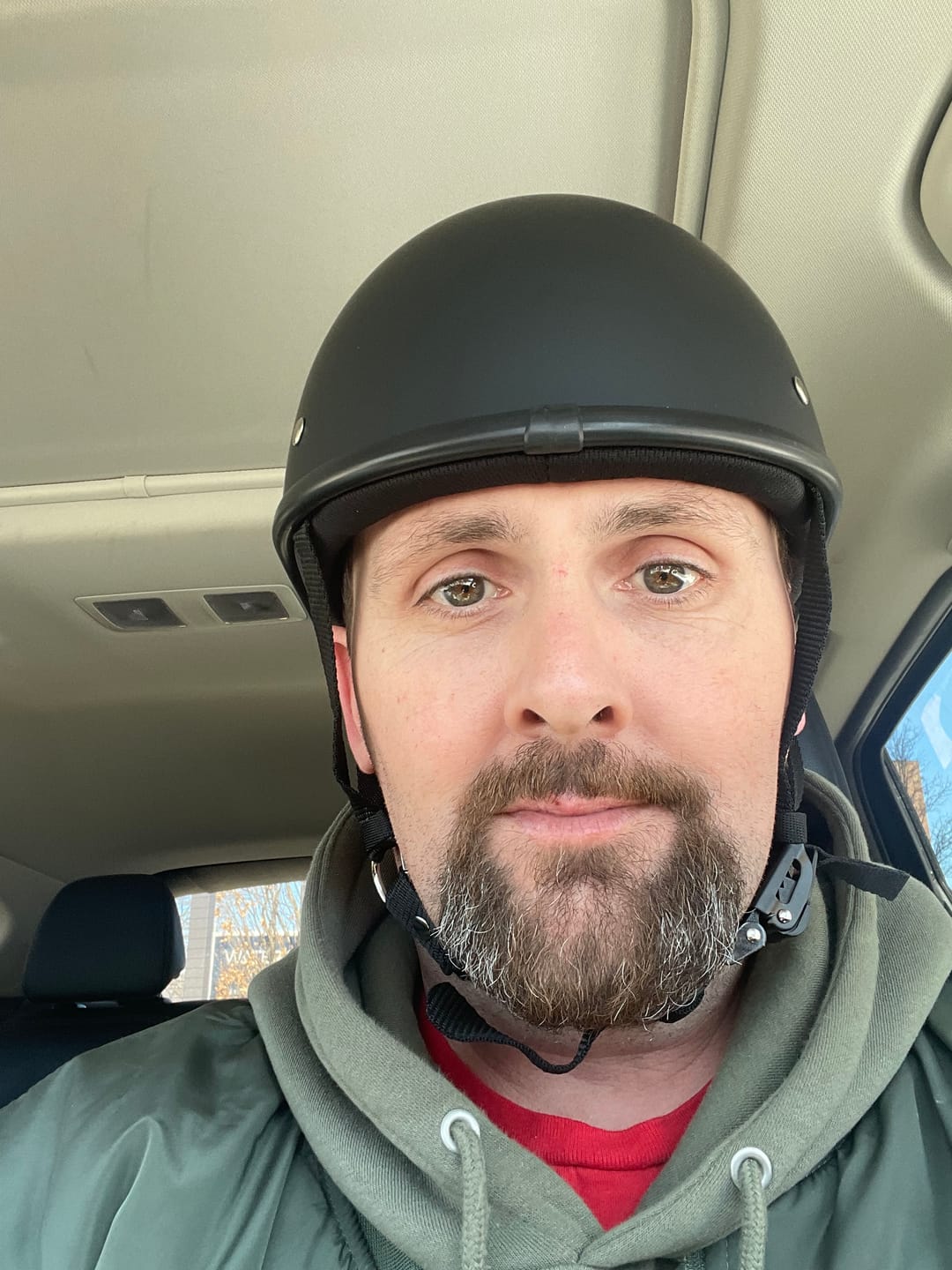 Customer photo review of Lightweight Reversible DOT Curve Helmet / Matte Black
