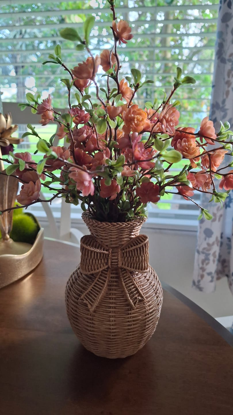 Customer photo review of Bow Weave Vase