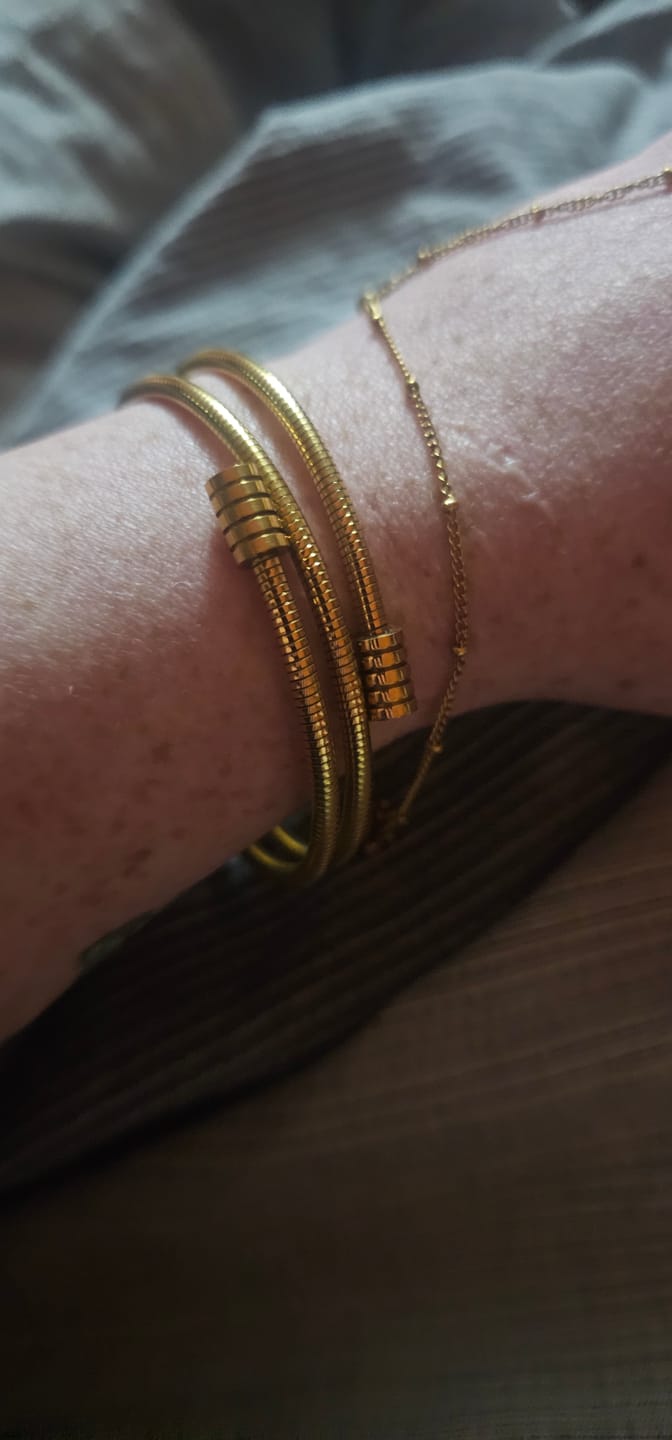 Customer photo review of Twisted Gold Bracelet
