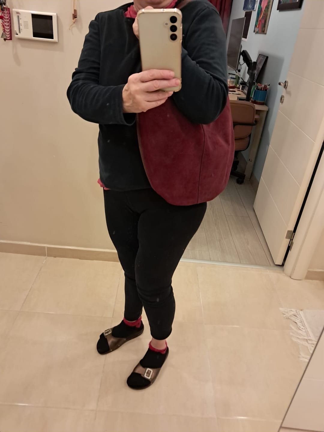 Customer photo review of LUNA Yavrulu Alışveriş Çantası - Bordo