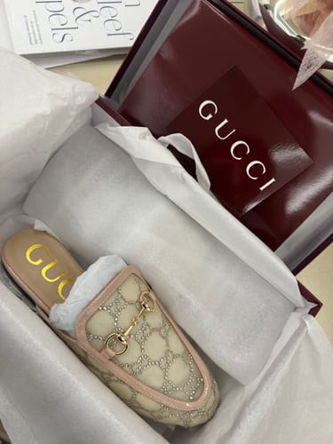 Customer photo review of GG PrinceTown Mule Pink Mesh With Crystal