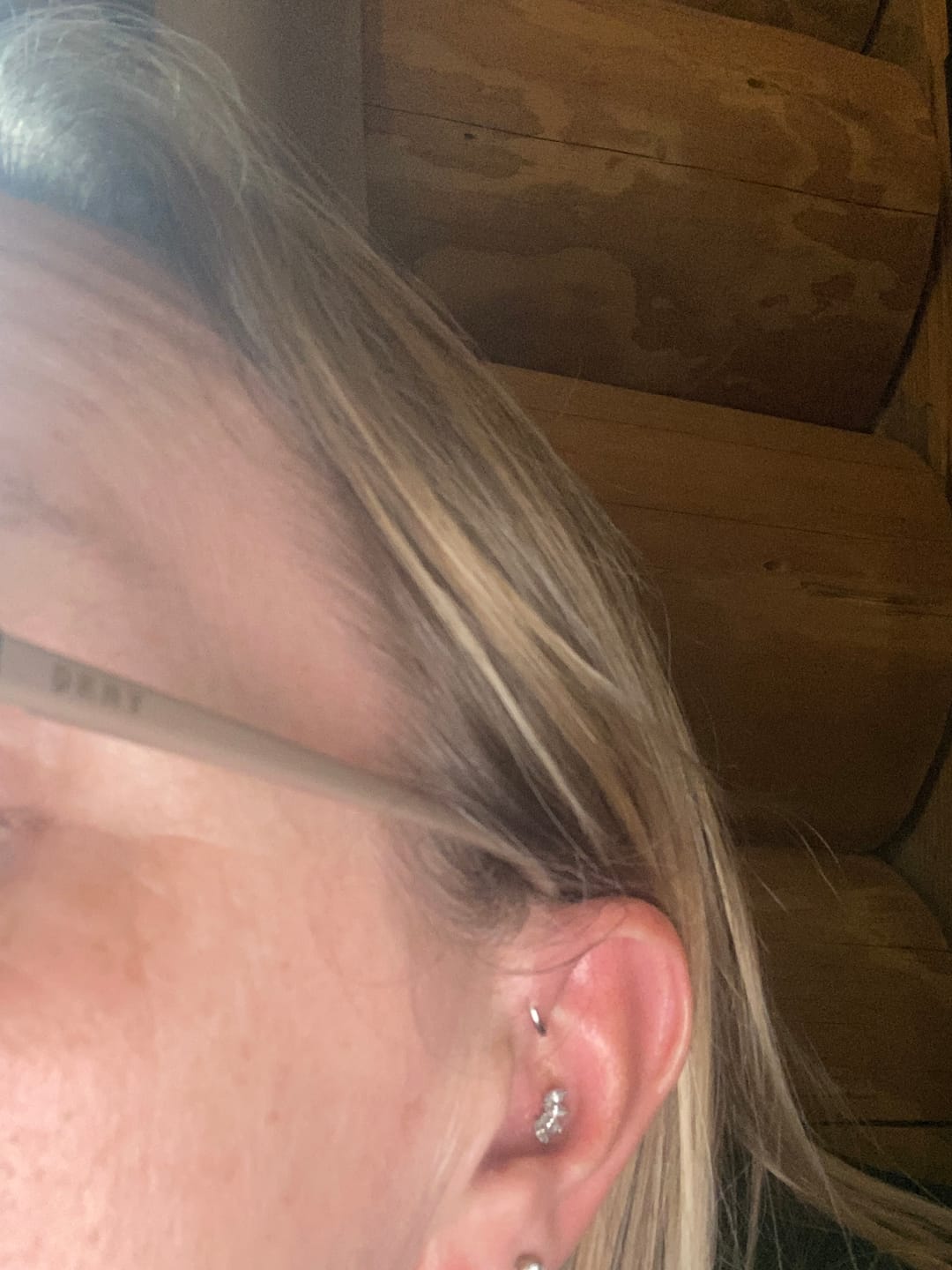 Customer photo review of Cartilage Hoop (16g)