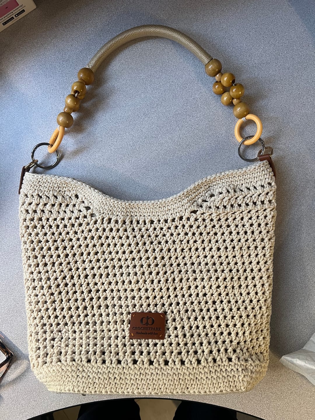 Customer photo review of CrochetPark™ Linden Whisper Clutch Cross Stitch DIY kit