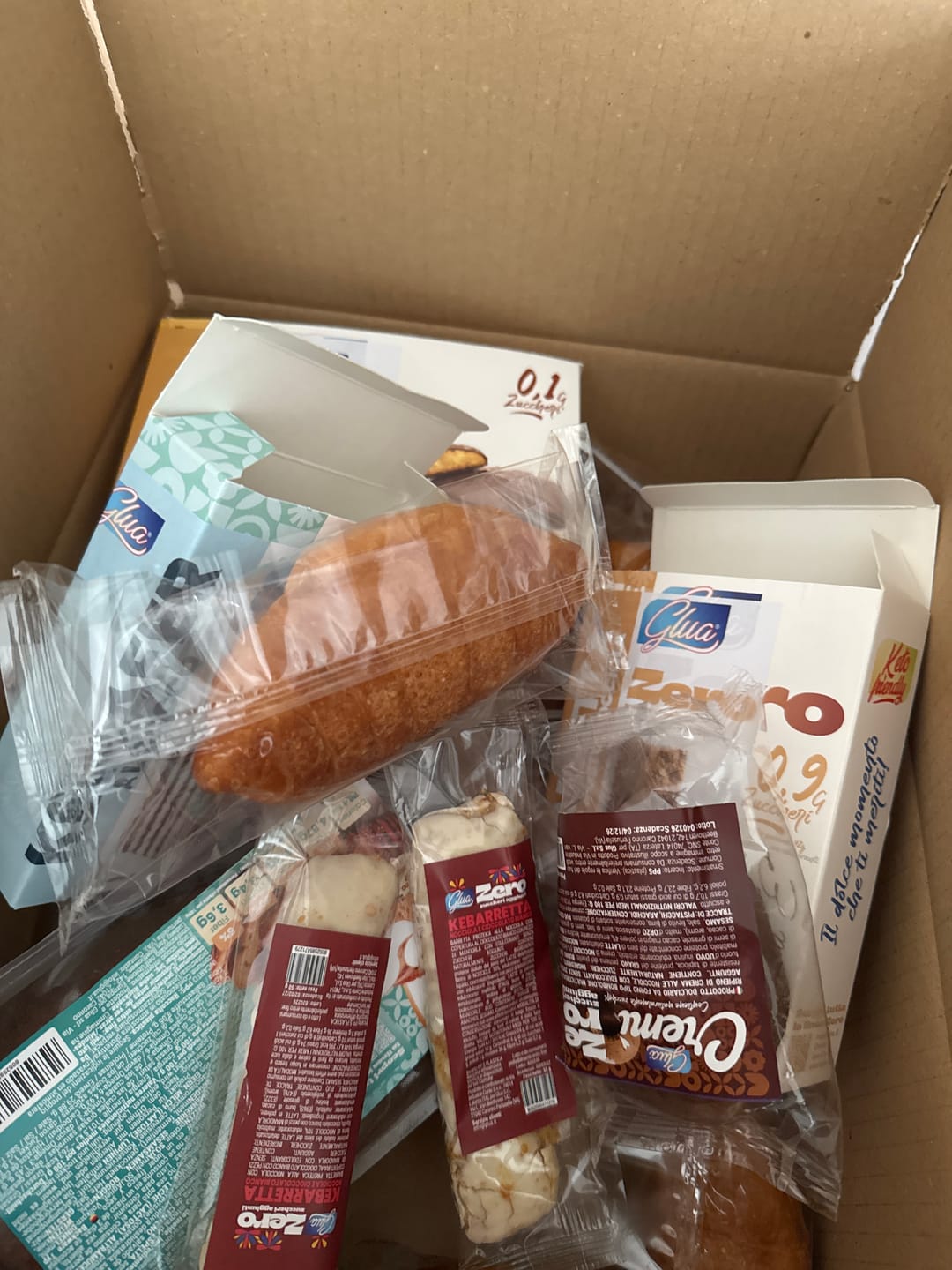 Customer photo review of 15 Cornetti proteici ripieni di crema pasticcera