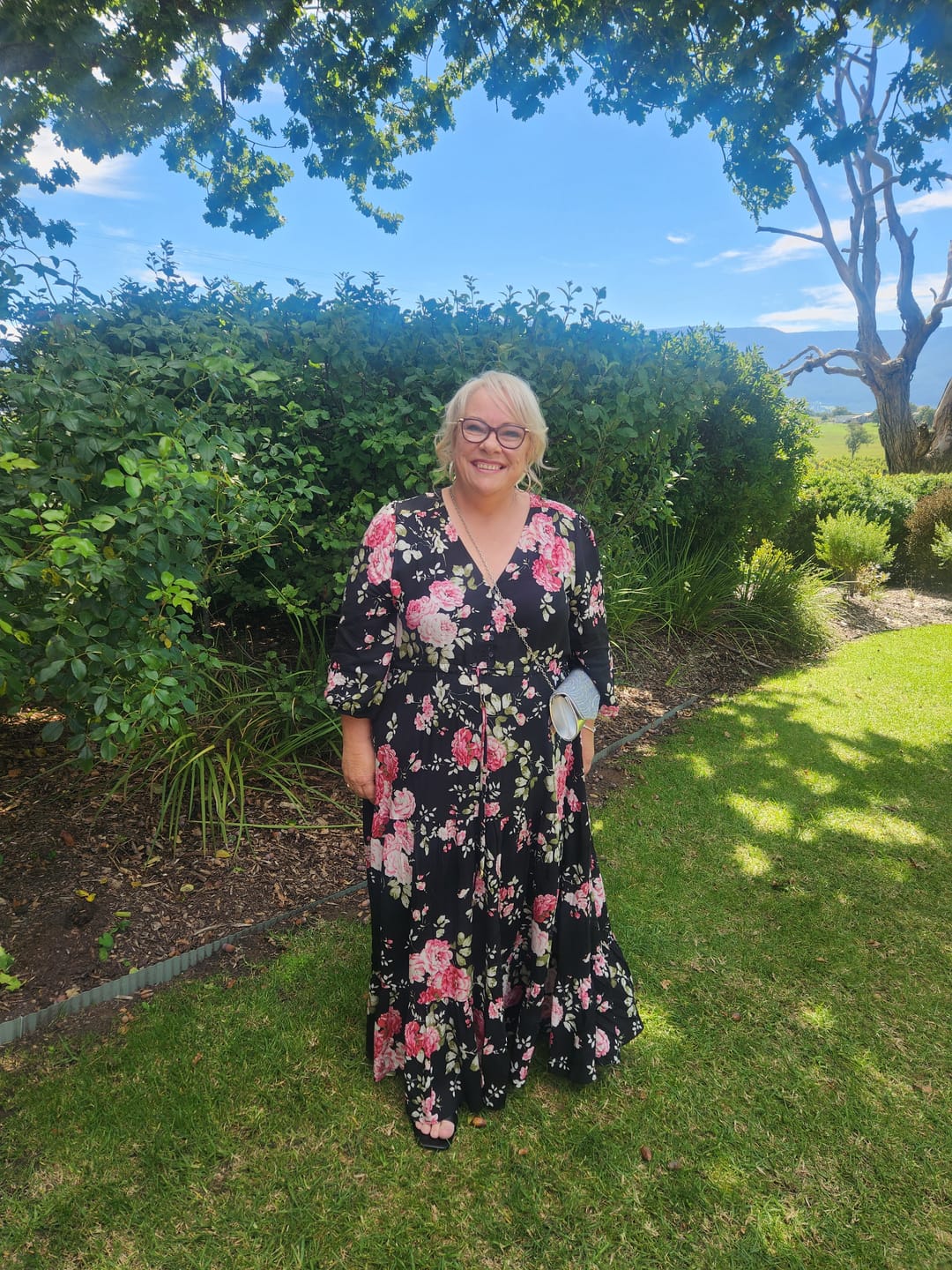 Customer photo review of Sofia Maxi Dress in Black