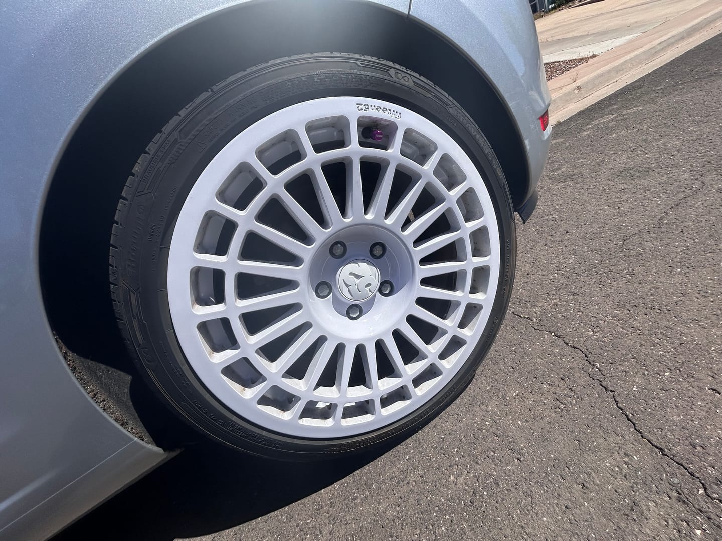 Customer photo review of 80Eighty® Purple Valve Stem Caps