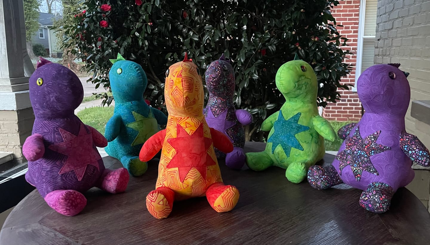 Customer photo review of Mrs. Quilty Plushies – Bundle of 14 Patterns Vol. 2