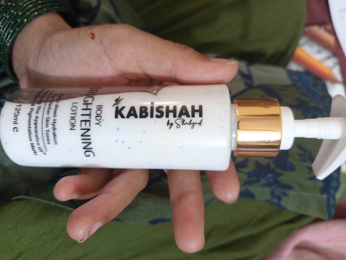 Customer photo review of DazzleSkin Body Hydrating Lotion