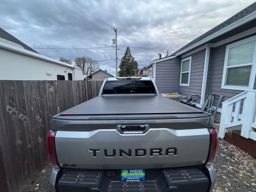 Customer photo review of Rough Country 50514551 Hard Roll Up Bed Cover | 5'7" Bed | Toyota Tundra 2WD/4WD (2022-2026)