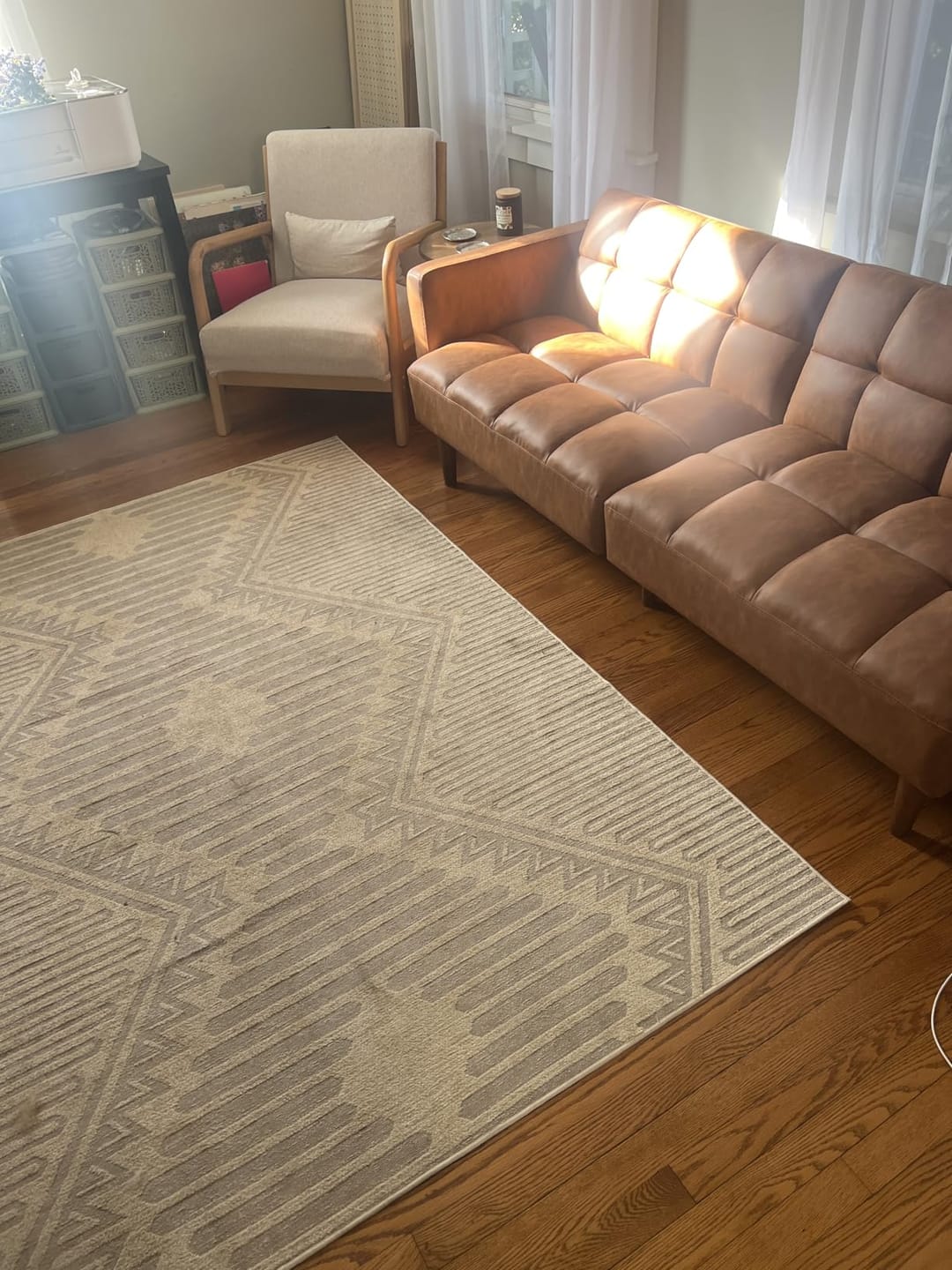 Customer photo review of Radiant Washable Area Rug - Gray
