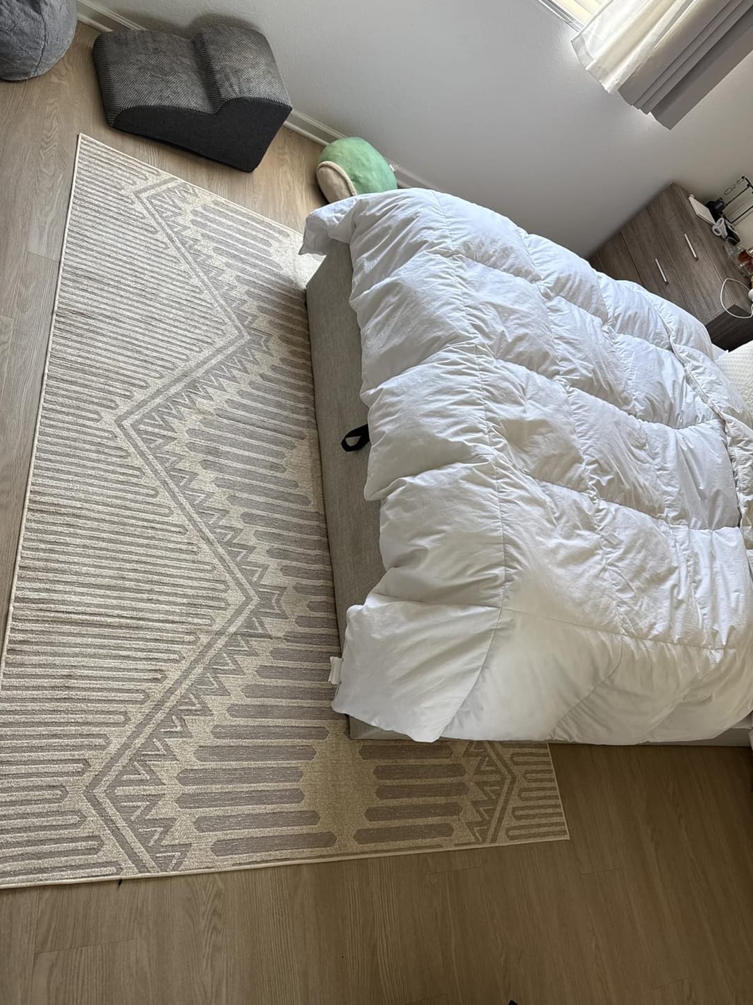 Customer photo review of Radiant Washable Area Rug - Gray