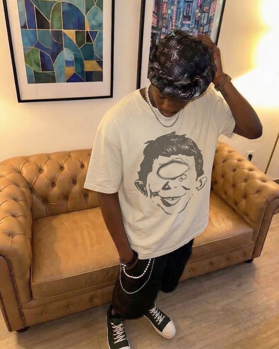 Customer photo review of Cyclops Graphic Oversized Tee - Men