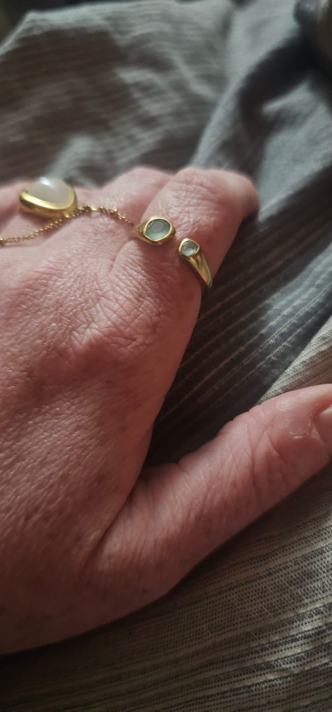 Customer photo review of Vintage Aquamarine Wrap Ring