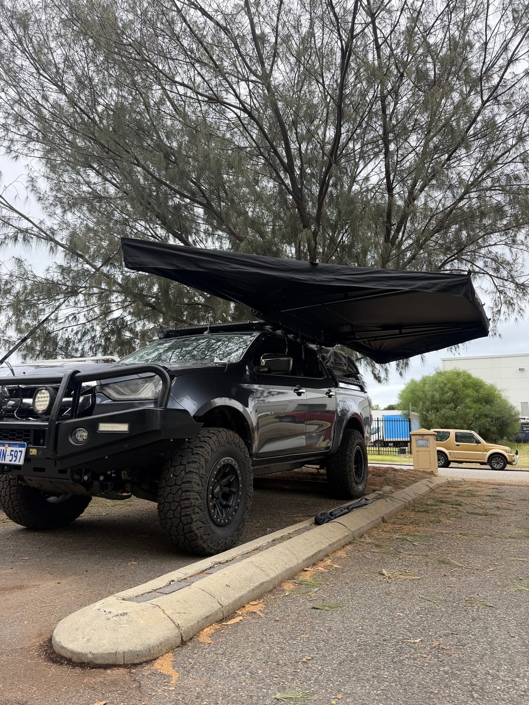 Customer photo review of OPENROAD 180 Free Standing Awning