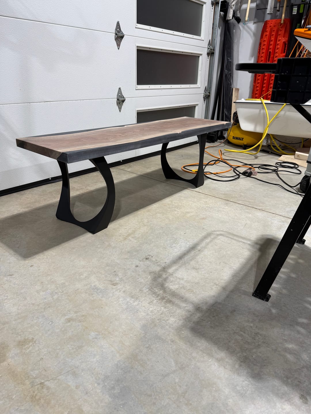 Customer photo review of Bench Legs 105 Cleo 16.3" H Metal Handmade Furniture
