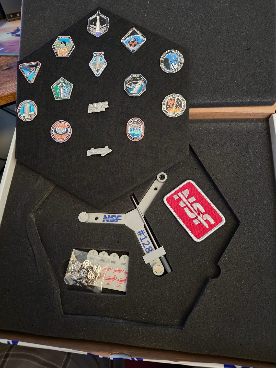 Customer photo review of SpaceX Starship Flight Pin Collection & Display Mount