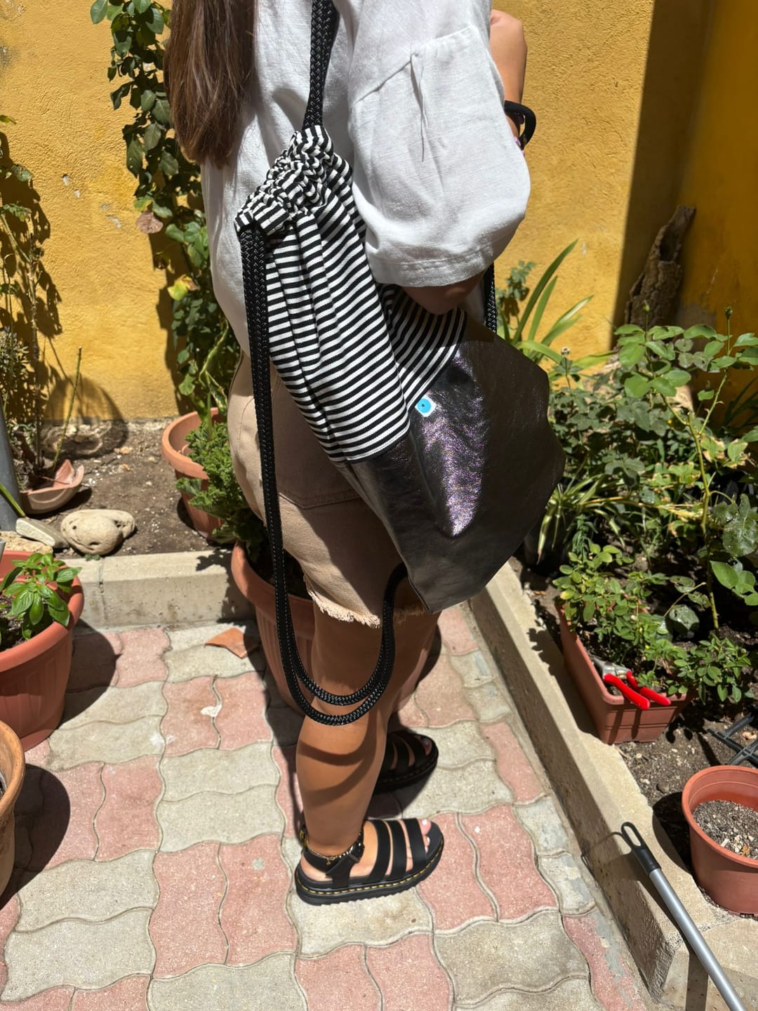 Customer photo review of ZAINO BARATTI nero lamé | riga