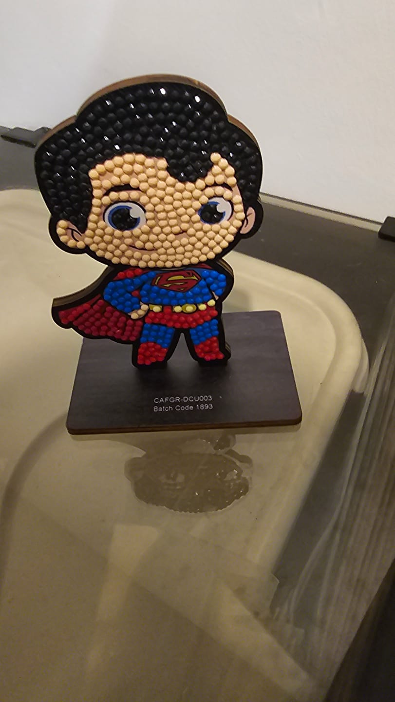 Customer photo review of "Superman" Crystal Art Buddies DC Series 3