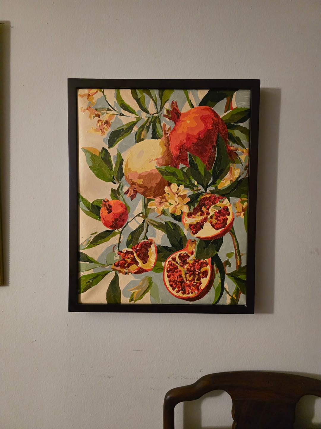Customer photo review of Blooming pomegranates | Paint by Number