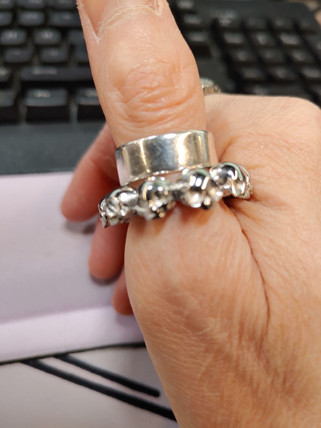 Customer photo review of 10 STAGES OF ADDICTION RING