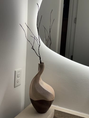Customer photo review of Vase Wood Sculpture #WG053