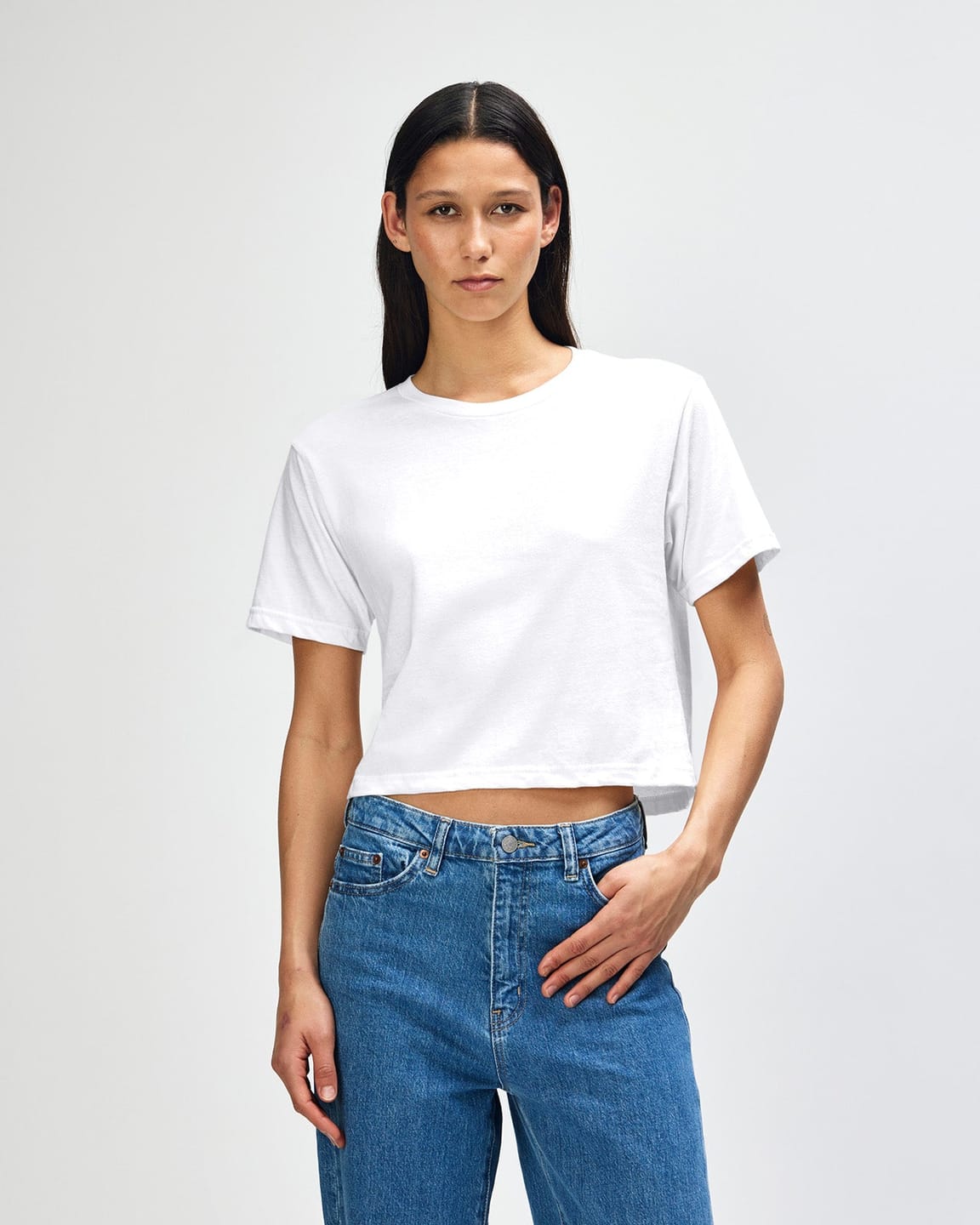 Customer photo review of Women’s Boxy Crop T-Shirt
