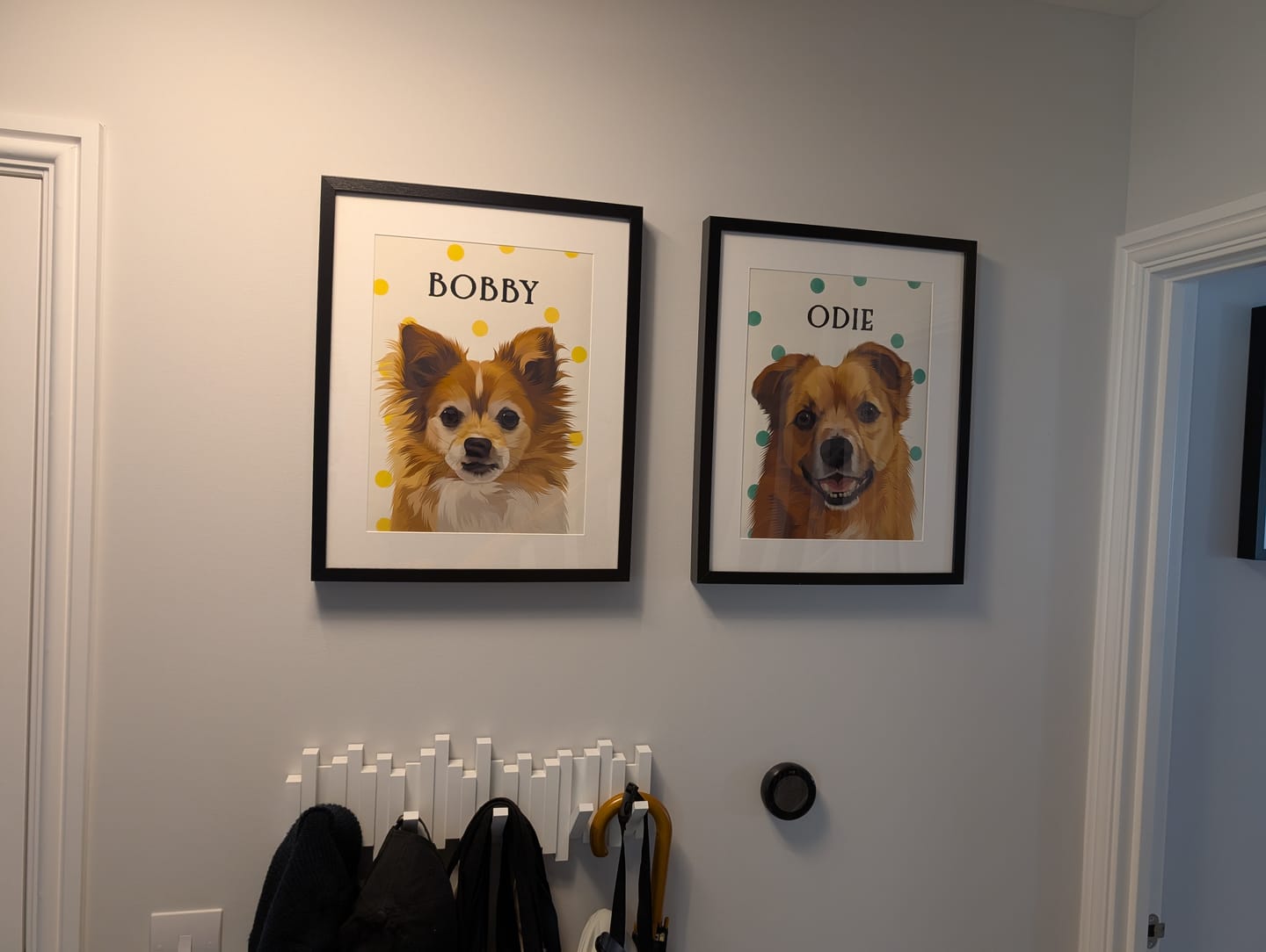 Customer photo review of Polka Dots | Custom Pet Portrait
