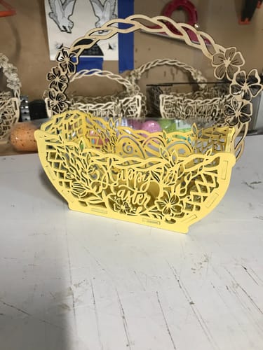 Customer photo review of Easter egg holder basket laser cut svg file
