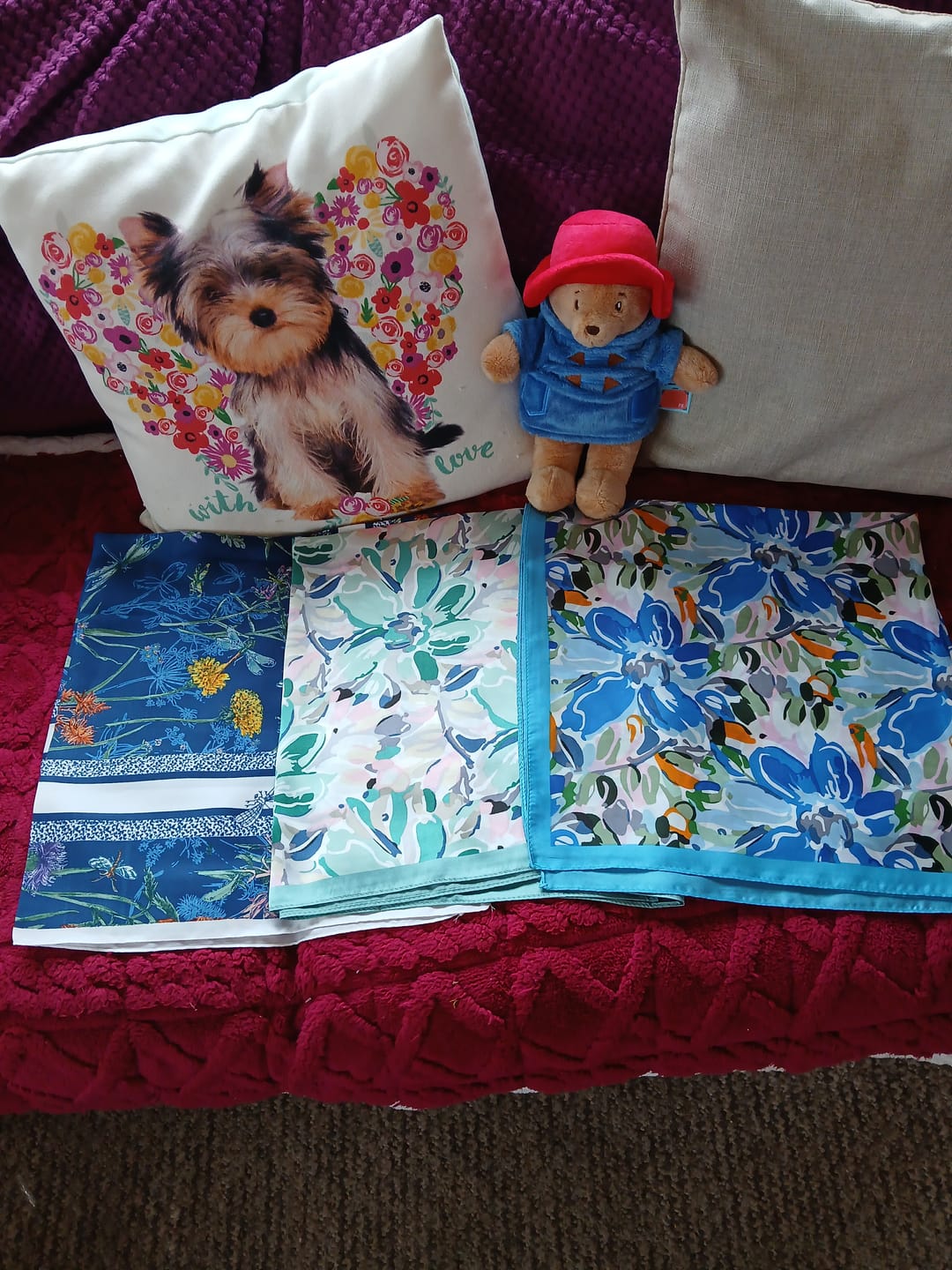 Customer photo review of Netty Square Scarf - Navy