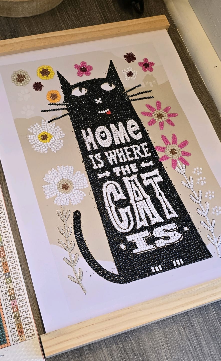 Customer photo review of Cat At Home Mini Crystal Art Scroll Kit 20x30